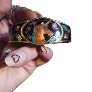 Beautiful bracelet, vintage cloisonne unicorgj